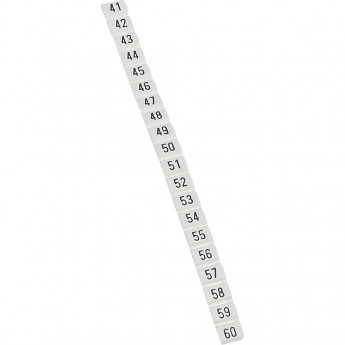 Маркер LEGRAND CAB 3 для клемм и кабелей 0,5-1,5мм² чёрные цифры на белом фоне цифры 41-60