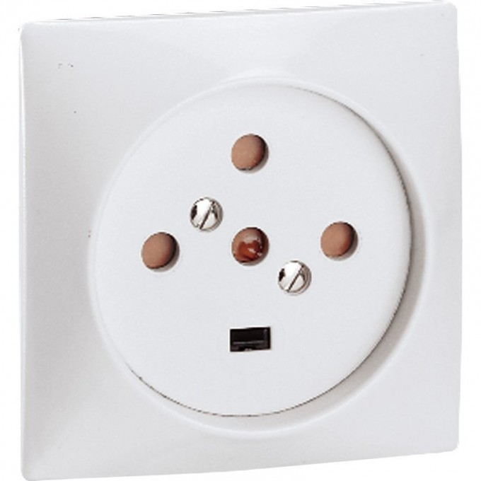 Розетка LEGRAND 3К+Н+З на винтах белый 055427 Розетка LEGRAND 3К+Н+З на винтах белый 055427