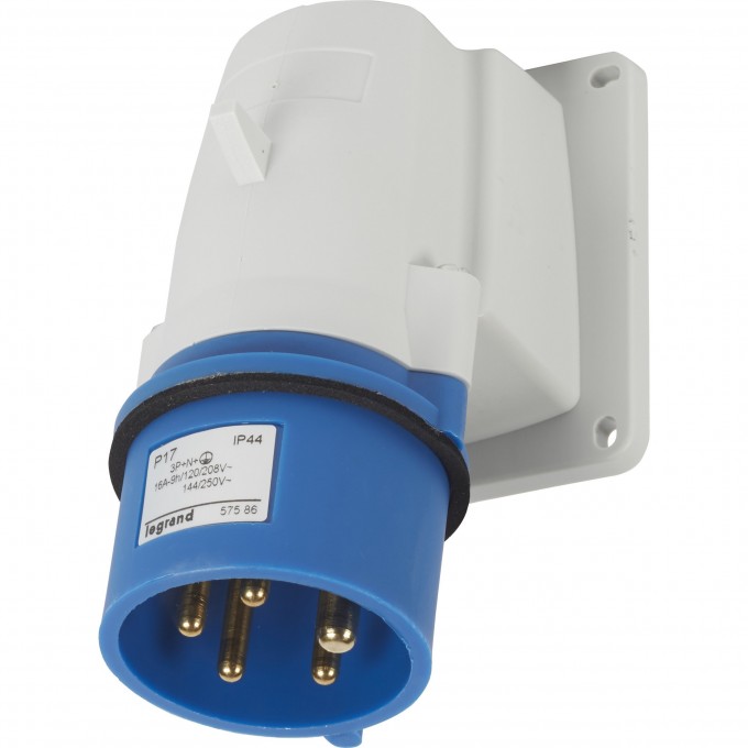 Накладная вилка LEGRAND P17 Tempra Pro IP 44 200/250 В 16 A 3К+Н+З 057586 Накладная вилка LEGRAND P17 Tempra Pro IP 44 200/250 В 16 A 3К+Н+З 057586