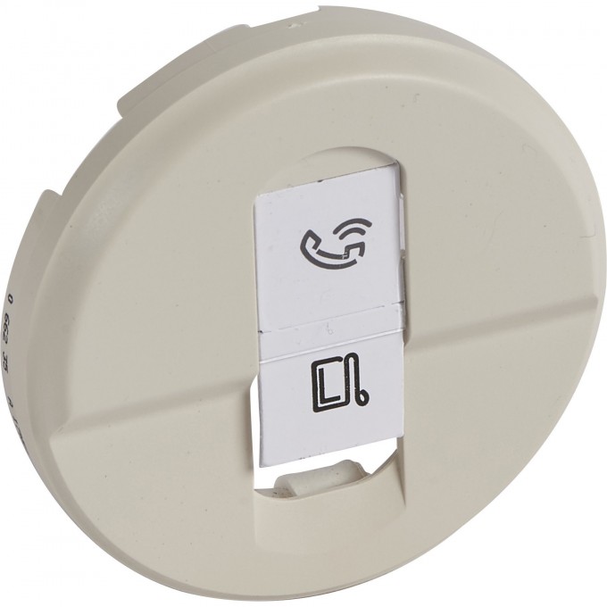 Лицевая панель LEGRAND Celiane розетки RJ 45 Кат. № 0 673 44/45 слоновая кость 066235 Лицевая панель LEGRAND Celiane розетки RJ 45 Кат. № 0 673 44/45 слоновая кость 066235