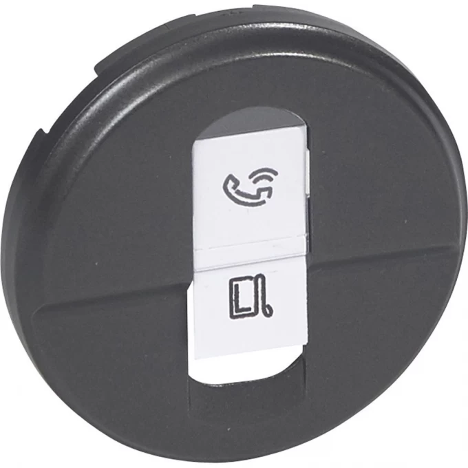 Лицевая панель LEGRAND Celiane розетка RJ 45 UTP/FTP Кат. № 0 673 44/45 графит 067951