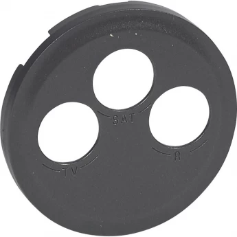 Лицевая панель LEGRAND Celiane TV-FM-SAT розетки Кат. № 0 673 88 графит Лицевая панель LEGRAND Celiane TV-FM-SAT розетки Кат. № 0 673 88 графит