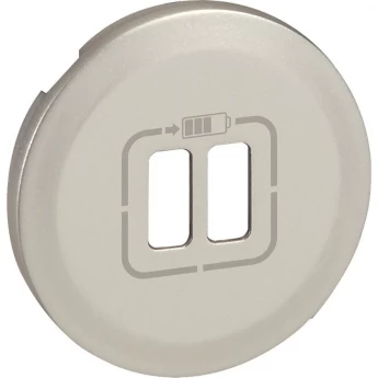 Лицевая панель LEGRAND Celiane зарядное устройство 2 х USB 1500 мА Кат. № 0 674 62 титан Лицевая панель LEGRAND Celiane зарядное устройство 2 х USB 1500 мА Кат. № 0 674 62 титан