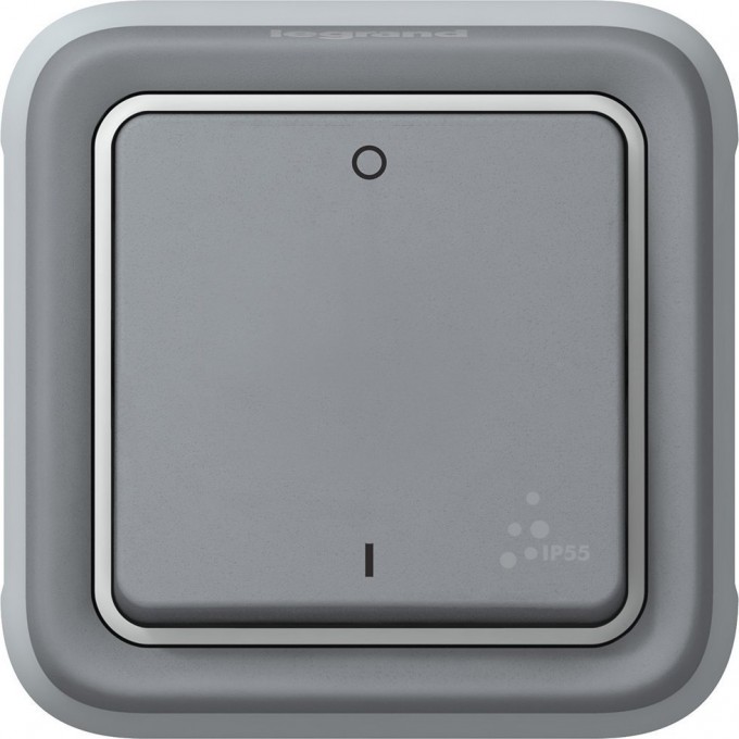 Двухполюсный выключатель LEGRAND Plexo 10 AX серый 069530 Двухполюсный выключатель LEGRAND Plexo 10 AX серый 069530