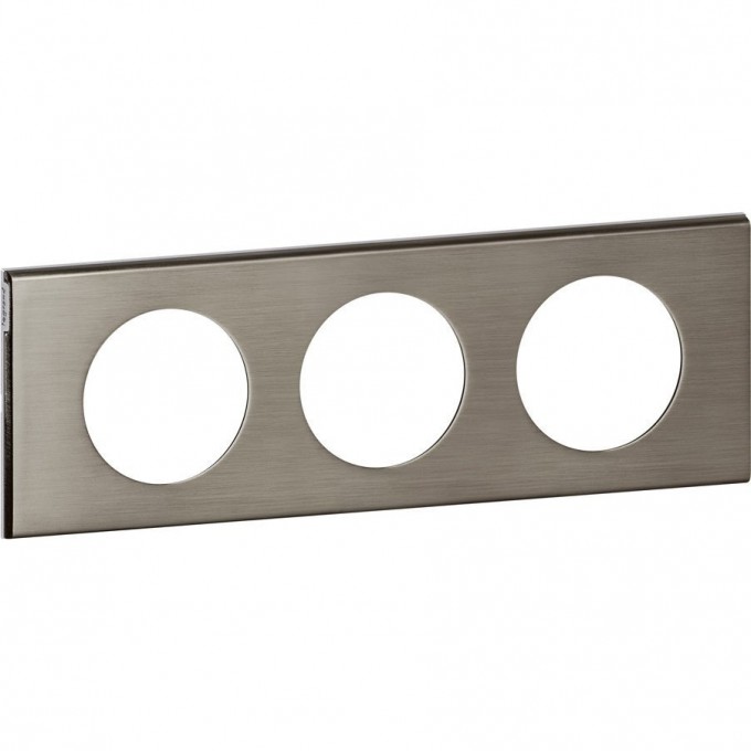 Рамка LEGRAND Celiane 3 поста фактурная сталь 069103 Рамка LEGRAND Celiane 3 поста фактурная сталь 069103