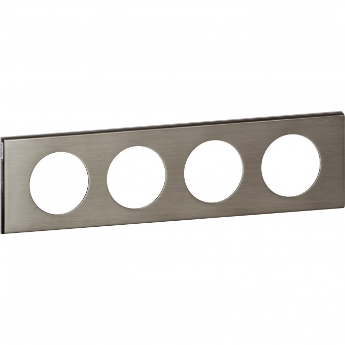 Рамка LEGRAND Celiane 4 поста фактурная сталь 069104 Рамка LEGRAND Celiane 4 поста фактурная сталь 069104