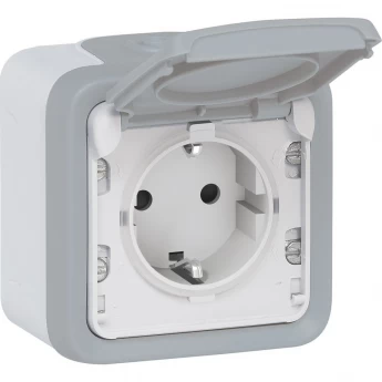 Розетка LEGRAND 2К+3 немецкий стандарт с винтовыми зажимами Программа Plexo серый 16 A 250 В Розетка LEGRAND 2К+3 немецкий стандарт с винтовыми зажимами Программа Plexo серый 16 A 250 В