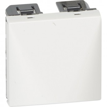 Кабельный вывод LEGRAND Mosaic с кабельными зажимами 20 А 2 модуля белый