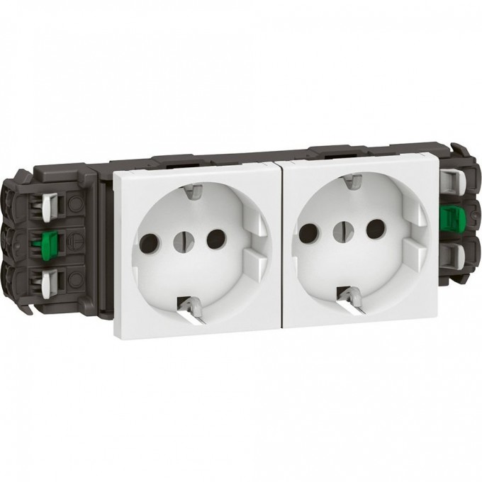 Розетка LEGRAND 2 x 2К+3 Mosaic для установки в кабель-канале автоматические клеммы стандартная белый 077402 Розетка LEGRAND 2 x 2К+3 Mosaic для установки в кабель-канале автоматические клеммы стандартная белый 077402