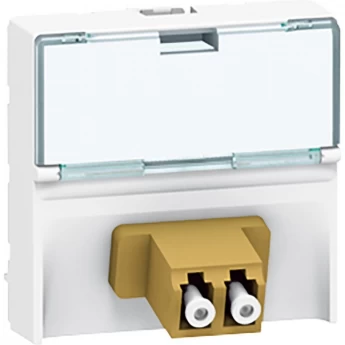 Волоконно-оптическая розетка LEGRAND Mosaic 2 x LС соединение 'push-pull" 2 модуля белый Волоконно-оптическая розетка LEGRAND Mosaic 2 x LС соединение 'push-pull" 2 модуля белый