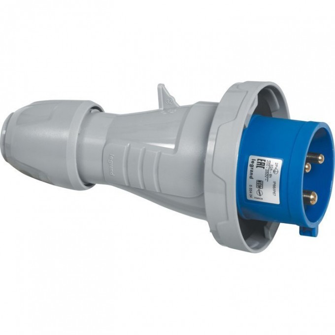 Прямая вилка LEGRAND P17 Tempra Pro IP 66/67 200/250 В 16 A 2К+З 555324 Прямая вилка LEGRAND P17 Tempra Pro IP 66/67 200/250 В 16 A 2К+З 555324