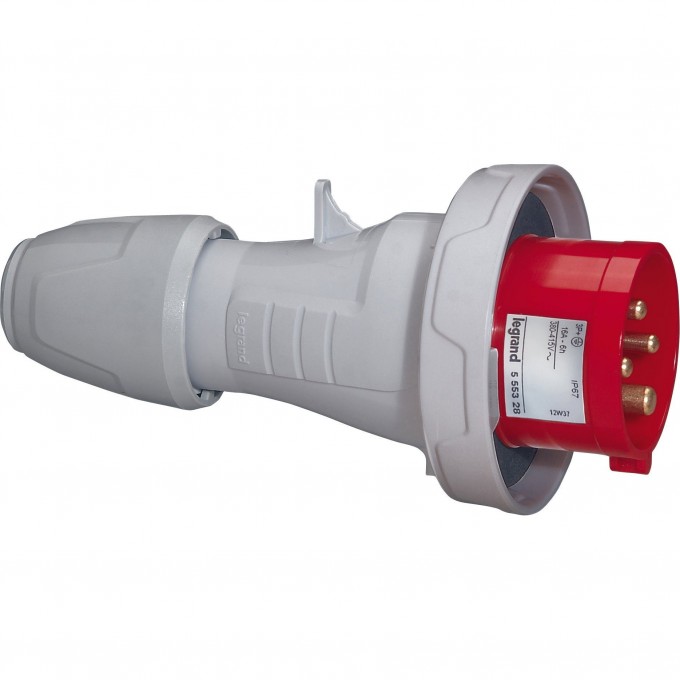 Прямая вилка LEGRAND P17 Tempra Pro IP 66/67 380/415 В 16 A 3К+З 555328 Прямая вилка LEGRAND P17 Tempra Pro IP 66/67 380/415 В 16 A 3К+З 555328