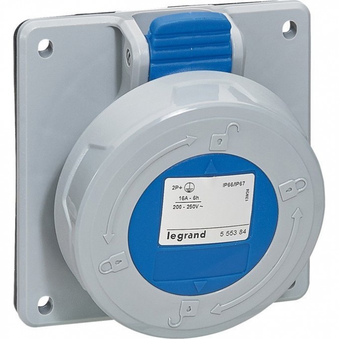 Встраиваемая розетка LEGRAND P17 Tempra Pro IP 66/67 200/250 В 32 A 2К+З 555484 Встраиваемая розетка LEGRAND P17 Tempra Pro IP 66/67 200/250 В 32 A 2К+З 555484