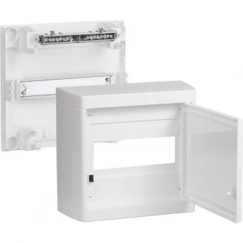 Накладной распределительный щит LEGRAND Nedbox с белой дверью 1 рейка х 8 модулей