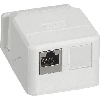 Накладная монтажная коробка LEGRAND Mosaic для 1 или 2 разъемов RJ45 Keystone