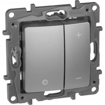 Светорегулятор LEGRAND нажимной Etika 400 Вт алюминий
