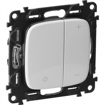 Светорегулятор LEGRAND Valena ALLURE кнопочный универсальный 400Вт без нейтрали с лицевой панелью белый