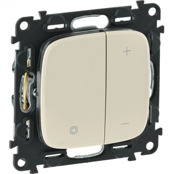 Светорегулятор LEGRAND Valena ALLURE кнопочный универсальный 400Вт без нейтрали с лицевой панелью слоновая кость Светорегулятор LEGRAND Valena ALLURE кнопочный универсальный 400Вт без нейтрали с лицевой панелью слоновая кость