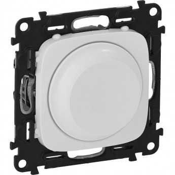 Светорегулятор LEGRAND Valena ALLURE с поворотной ручкой универсальный 300Вт без нейтрали с лицевой панелью белый