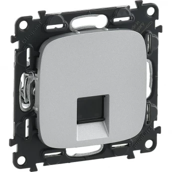 Розетка LEGRAND Valena ALLURE информационная одиночная RJ45 кат.5е UTP с лицевой панелью алюминий Розетка LEGRAND Valena ALLURE информационная одиночная RJ45 кат.5е UTP с лицевой панелью алюминий
