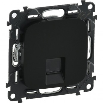 Розетка LEGRAND Valena ALLURE информационная одиночная RJ45 кат.5е UTP с лицевой панелью антрацит