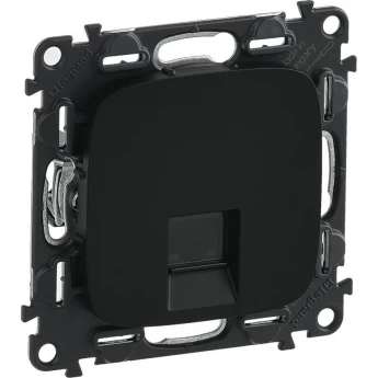Розетка LEGRAND Valena ALLURE информационная одиночная RJ45 кат.5е UTP с лицевой панелью антрацит Розетка LEGRAND Valena ALLURE информационная одиночная RJ45 кат.5е UTP с лицевой панелью антрацит