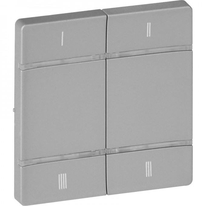 Лицевая панель LEGRAND Valena LIFE MyHome Play Zigbee для 4-сценарного радиоуправляющего устройства алюминий 754813 Лицевая панель LEGRAND Valena LIFE MyHome Play Zigbee для 4-сценарного радиоуправляющего устройства алюминий 754813