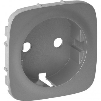 Лицевая панель LEGRAND Valena ALLURE для розетки 2К+З алюминий