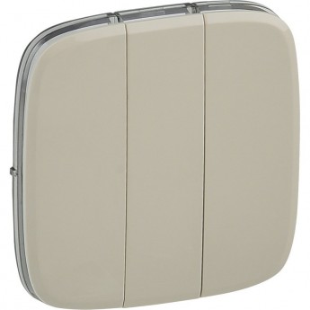 Лицевая панель LEGRAND Valena ALLURE для выключателя трехклавишного слоновая кость