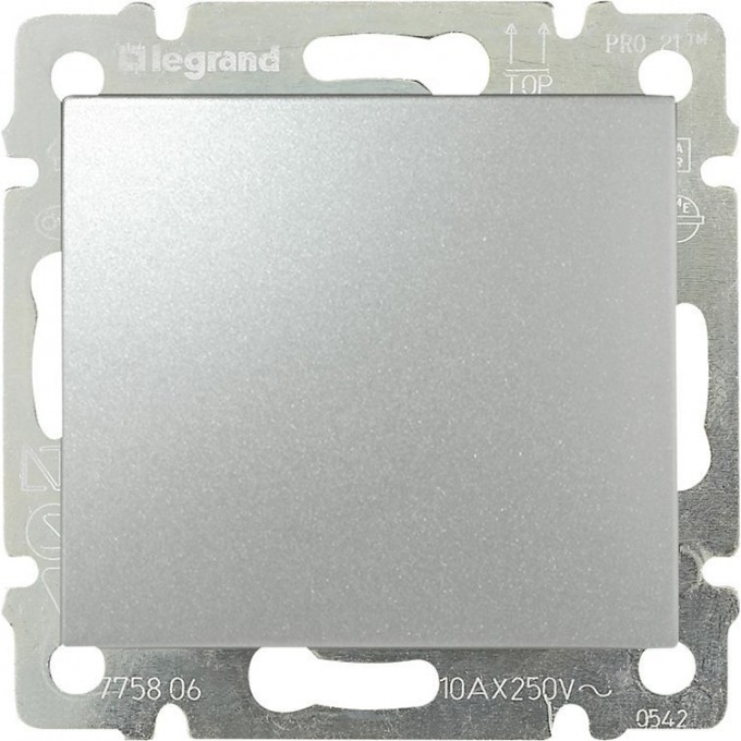 Выключатель LEGRAND Valena без фиксации 10 A 250 В алюминий 770111 Выключатель LEGRAND Valena без фиксации 10 A 250 В алюминий 770111