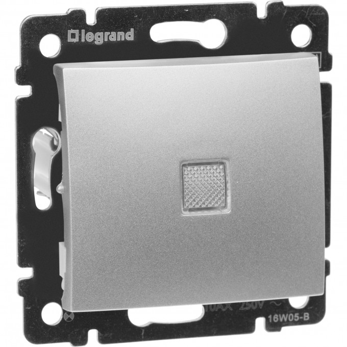 Выключатель LEGRAND Valena с подсветкой 10 A 250 В алюминий 770110 Выключатель LEGRAND Valena с подсветкой 10 A 250 В алюминий 770110