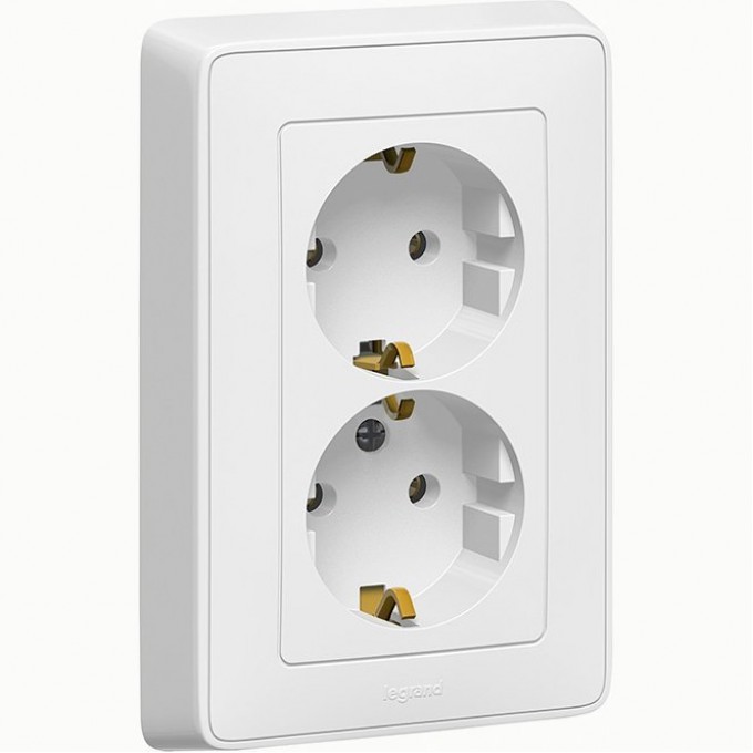 Розетка LEGRAND Cariva 2х2К+3 немецкий стандарт 16 А 250 В белый 773627 Розетка LEGRAND Cariva 2х2К+3 немецкий стандарт 16 А 250 В белый 773627