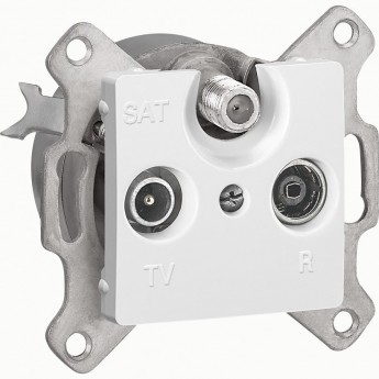 Розетка LEGRAND TV-FM-SAT Cariva оконечная 10/14 дБ 2150 МГц белый