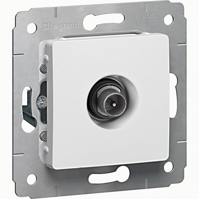 ТВ розетка LEGRAND Cariva оконечная 10 дБ 2150/2400 МГц белый 773679 ТВ розетка LEGRAND Cariva оконечная 10 дБ 2150/2400 МГц белый 773679