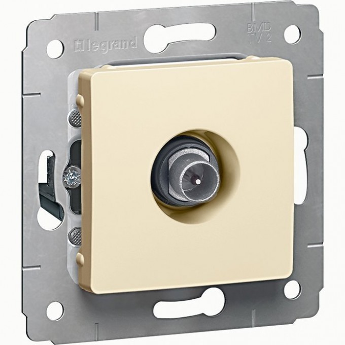 ТВ розетка LEGRAND Cariva оконечная 10 дБ 2150/2400 МГц слоновая кость 773779 ТВ розетка LEGRAND Cariva оконечная 10 дБ 2150/2400 МГц слоновая кость 773779