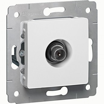 ТВ розетка LEGRAND Cariva проходная 14 дБ 2150/2400 МГц белый