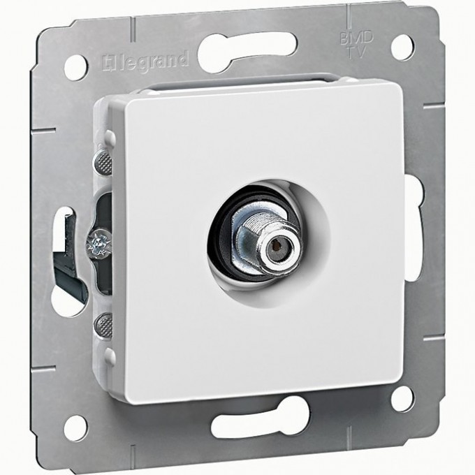 ТВ розетка LEGRAND Cariva тип F 14/1,5 дБ 2400 МГц белый 773699 ТВ розетка LEGRAND Cariva тип F 14/1,5 дБ 2400 МГц белый 773699