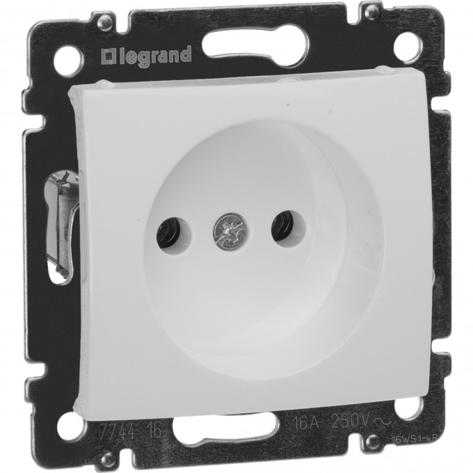 Силовая розетка LEGRAND Valena 2К на винтах 10/16 А 230/250 В белый 774416 Силовая розетка LEGRAND Valena 2К на винтах 10/16 А 230/250 В белый 774416