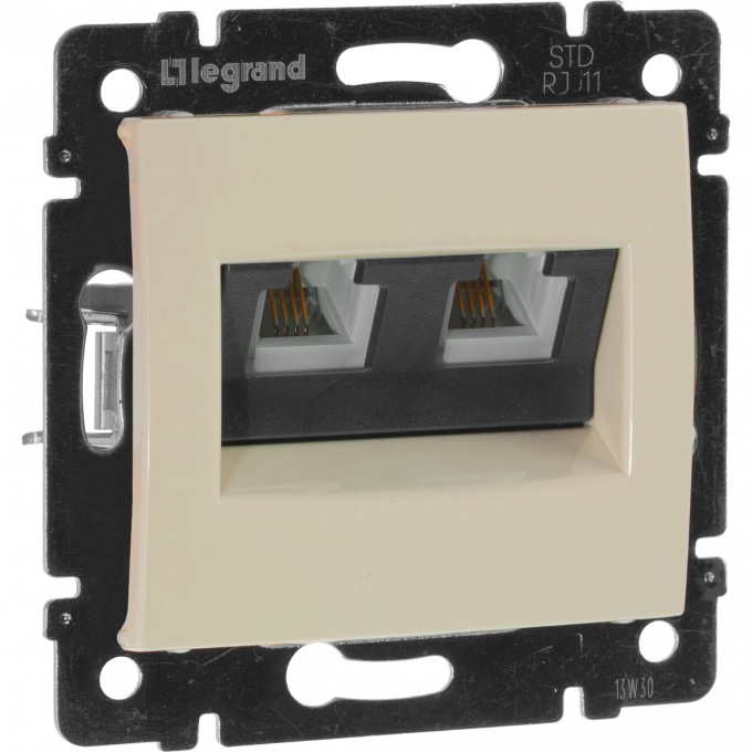 Телефонная розетка LEGRAND Valena RJ11 4 контакта 2 выхода слоновая кость 774339 Телефонная розетка LEGRAND Valena RJ11 4 контакта 2 выхода слоновая кость 774339