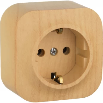 Розетка LEGRAND 2К+З без шторок 16 A 250 В Quteo IP 20 дерево Розетка LEGRAND 2К+З без шторок 16 A 250 В Quteo IP 20 дерево