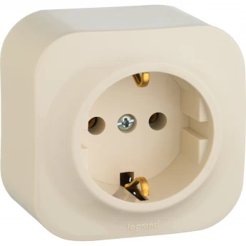 Розетка LEGRAND 2К+З без шторок 16 A 250 В Quteo IP 20 слоновая кость Розетка LEGRAND 2К+З без шторок 16 A 250 В Quteo IP 20 слоновая кость