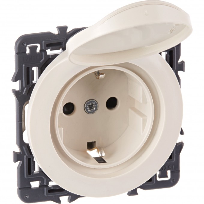 Розетка LEGRAND Celiane 2К+3 немецкого стандарта с защитной крышкой IP 44 слоновая кость SET-1-067153-02 Розетка LEGRAND Celiane 2К+3 немецкого стандарта с защитной крышкой IP 44 слоновая кость SET-1-067153-02