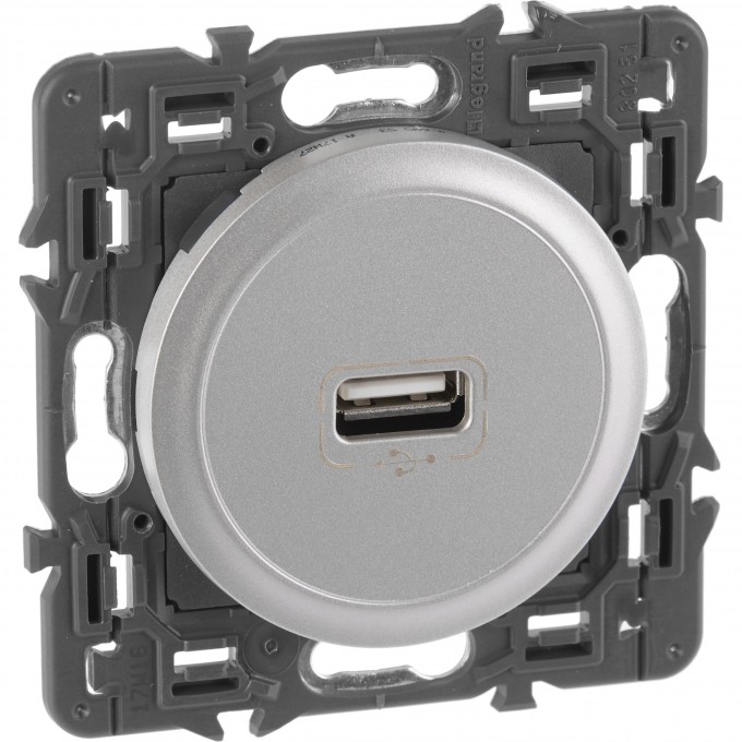 Розетка LEGRAND Celiane USB титан SET-1-067352-03 Розетка LEGRAND Celiane USB титан SET-1-067352-03