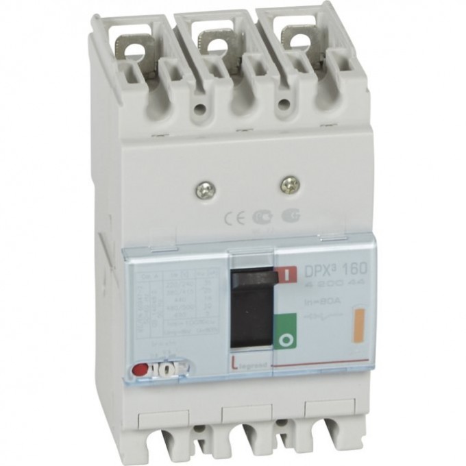 Автоматический выключатель LEGRAND DPX3 160 3Р 80А 25кА 420044 Автоматический выключатель LEGRAND DPX3 160 3Р 80А 25кА 420044