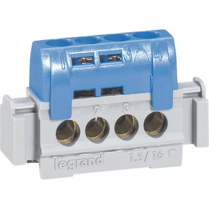 Клемма синяя LEGRAND 4х1.5-16мм.кв. 004840 Клемма синяя LEGRAND 4х1.5-16мм.кв. 004840