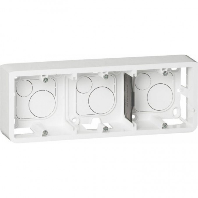 Коробка LEGRAND Mosaic накладная 6/8 модулей, высота 40мм, белый 80286 Коробка LEGRAND Mosaic накладная 6/8 модулей, высота 40мм, белый 80286