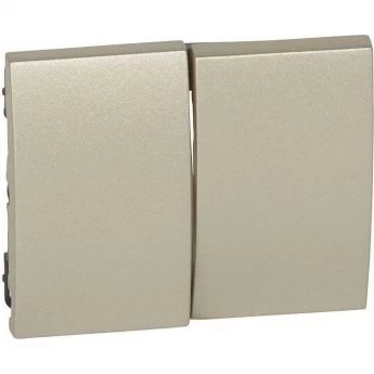 Лицевая панель LEGRAND Galea Life двойная, титан Лицевая панель LEGRAND Galea Life двойная, титан