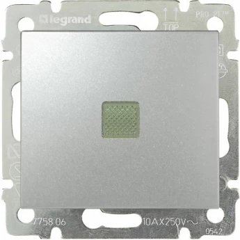 Переключатель LEGRAND Valena промежуточный с подсветкой 10 A 250 В алюминий Переключатель LEGRAND Valena промежуточный с подсветкой 10 A 250 В алюминий