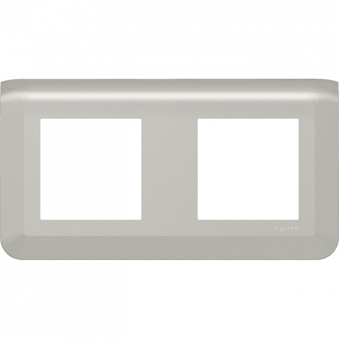 Рамка LEGRAND MOSAIC 2Х2 модуля - алюминий 079304L Рамка LEGRAND MOSAIC 2Х2 модуля - алюминий 079304L
