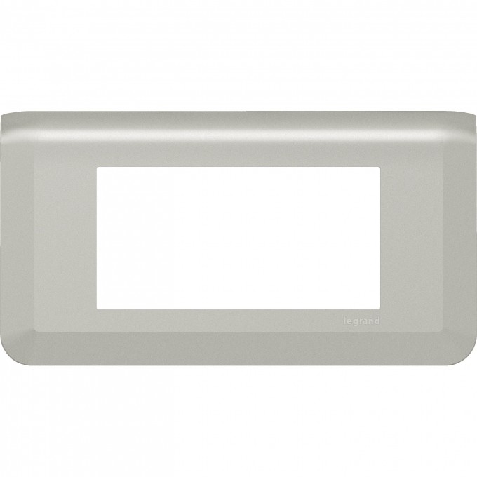 Рамка LEGRAND MOSAIC 4 модуля - алюминий 079314L Рамка LEGRAND MOSAIC 4 модуля - алюминий 079314L